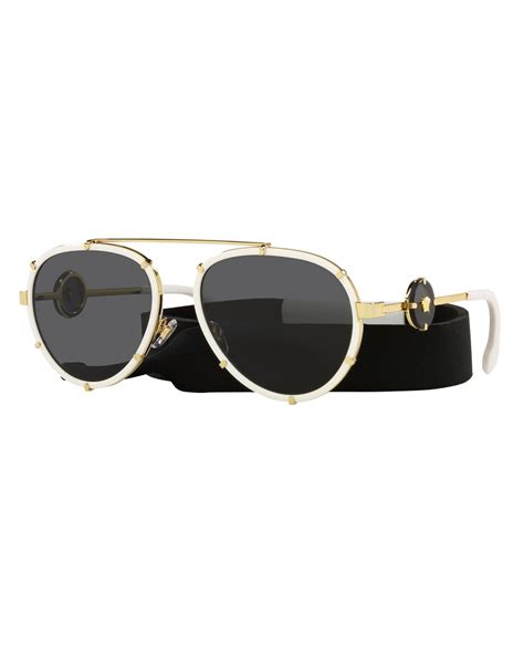 versace aviator sunglasses with side medusa|Versace sunglasses medusa vintage.